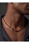 Men's Black Color Popcorn Chain Necklace - 2