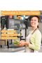 Over The Sink Dish Drying Rack, 3 Tier kitchen Drainer Drying Rack with Cover, Space Saving - 3