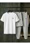 T-Shirt, Sweatpants, Shorts 3-Piece Combination Thin Summer Sweat-Absorbing X Printed Women'S/Men's Unisex Model