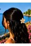 Set of 6 Colorful Enamel Detailed Women's Hair Clips Premium Gold Framed Lotus Clip Set Clip Hairpin - 3