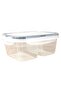 2-Compartment 0.45+0.45 Liter Food Storage Container with Locking Lid Lc-524 () Ilkel-Grp9Y84