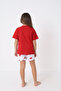 Patterned Comfortable Fit Girls' Shorts Pajama Set - 2