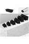 12-pack rectangular tube end caps - 80 x 40 mm - Suitable for metal tubes - Suitable for tubular seating and furniture - Black - 2