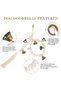Two dog doorbells for potty training, handmade hanging doorbells, doorknobs, easy for puppies to ring, signal when to go out, 75-78cm. - 2