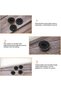 8-Piece Set of concealed handles w/built-in round pull rings - cabinet door hardware - furniture hardware - w/screws - For cabinets & drawers (black) - 2