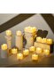 24pc Remote Controlled Battery Powered LED Warming Tea Lights (3.8x3.8cm) - 2