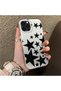 iPhone 14 Pro Compatible High Quality Flat Print Black Star Pattern Cool Silicone Phone Case