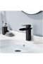Black waterfall faucet, single-hole basin mixer faucet, single-handle basin faucet, stainless steel bathroom faucet. - 2