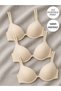 901040 Stylish Bra with Side Support and Push-Up Feature, Triple Advantageous Package