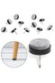50 nail-studded chair leg pads, 24mm - felt pads to protect furniture legs - black - 4