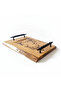 Presentation Tray Eps-K03 |   Gold Epoxy Patterned Walnut Wood Presentation Tray
