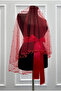 Red Veil Set, 6 Pieces with Pearl and Sparkling Crystal Stone Decorations, Bridal Alı Veil Henna Night Veil - 3