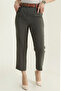 Women's High Waist Belted Imported Crepe Trousers - 3