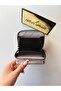 Silver Mini Accordion Women's Wallet with Card Holder |   Zippered Multi-Compartment Snap Fastener - 2