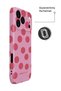 iPhone 17 Pro Max Pink Polka Dot Essential Slim Full Coverage Glossy Print Camera Protected Hard Phone Case - 3