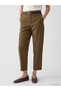 Seray New Season Khaki Women's Fabric Trousers with Belted Waist - 2