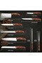 10-Piece Kitchen Knife Set with Storage Bag, Fork & Sharpener, Ultra-Sharp Chef Knives for Meat & Vegetable Prep, Ergonomic Handle Cooking Cutlery Set for Home Kitchens & Chefs - 2