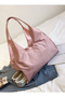 Solid Shoulder Bag Pink - 4