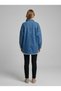 Women's Blue Oversize Tassel Detailed Denim Jacket Shirt Denim Street Style - 4