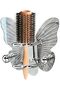 Wall-mounted butterfly comb display rack and adhesive hair tool holder (4.72x2.76x4.33 inches)