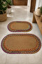 Riva 2-Piece Wicker Weave Bath Mat Set 50X80 & 40X60 cm Decorative Mat Suitable for Indoor and Outdoor Use - 5