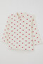 Baby Girl Pajama Set with Heart Pattern and Front Snap Fasteners, 4 Months - 1 Year, Cream - 6