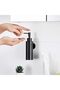 Wall-mounted soap dispenser, made of 304 stainless steel, for decorative purposes (round, black). - 3