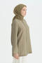 Logo Pattern Naia Cotton Scarf - Olive - 2