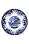 Earthenware Classic Blue Windmill & Floral Pattern Salad Plate, 8.1 Inch, White