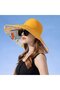 Women's Summer Reversible Floral Bucket Hat - Foldable Travel Sun Cap with Wire Trim - Yellow - 2