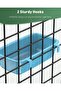 Hanging birdcage feeder, food and water containers, 6-piece plastic storage rack - 4