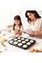 Mini square cake pan - brownie baking pan, carbon steel, non-stick coating, 35.5 x 26.5 cm, gray. - 3