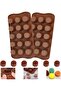 2-Piece Candy Mold - Chocolate and Candy - Silicone - 15 Shapes - Suitable for [Brand] - Purple and Red