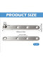 6 concealed SS hinges - 360° rotation, For cabinet doors, shoe cabinets, Bathroom furniture & Kitchen cabinets (hinge line, 100*16*3mm) - 2