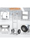 Heavy Duty Aluminum Hand Truck Dolly Cart–250kg Load Capacity–Collapsible Design – Horizontal Loop Handle–25cm Sturdy Rubber Wheels–Portable Office,Home & Garden Trolley–Aluminum Alloy Base Plate - 3