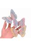 Five-piece butterfly hair clip set, five colors: blue, purple, pink, green, and yellow. - 2