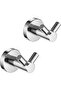 2-Pack Stainless Steel Drillable or Self-Adhesive Wall Towel Hooks-5x5.5cm