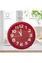 Silent analog alarm clock, suitable for bedrooms, nights, children's rooms, and offices - Red - 2