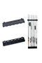 Fishing rod holder, vertical rod holder, garage fishing rod holder, wall rod holder, black (1 pair of black rods)