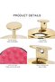Silicone Scalp Massage Hair Brush – Soft Shampoo Scalp Massager with Gold Handle | Gentle Silicone Bristles for Hair & Scalp Care, Pink - 4