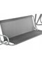 Garden swing seat cover, suitable for garden gliders, garden chairs, swing chairs, 2-seater and 3-seater (grey, 148 x 50 x 50 cm).