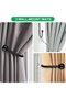 4-piece set Wall-Mounted Curtain Hooks - Black Curtain Hooks - Silk Curtain Hooks - Curtain Tiebacks - Black Curtain Tieback Hooks - 3