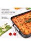 Lasagna Baking Pan - Aluminum Oven-Baking Pan - Heat-Resistant Baking Pan - Suitable for Lasagna and Other Oven Dishes - Black - 40 x 28 cm - 3