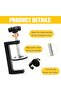 Two-piece screw clamp set for small objects - Black C-clamp - Portable adjustable clamp for versatile applications. - 6
