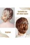 U-shaped hair clips - French style hair clips - Elegant hairstyles - High-quality metal - Pack of 3 - Gold and silver powder - 3