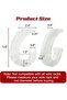 10-pack 3/4 inch white plastic J-hook wardrobe hanging rod brackets for clothes, cabinets, and curtains - 2