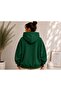 Women's Oversize Bow Printed Hooded Sweatshirt - 2
