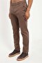 Men's Regular Fit Brown Trousers - 2