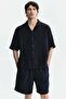 Relaxed Fit Short-sleeved muslin shirt