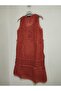 Authentic, Double Layer, No Lycra, 100% Washed, Stonewashed, Pure Cotton, Solid Color, Sleeveless Dress - 3